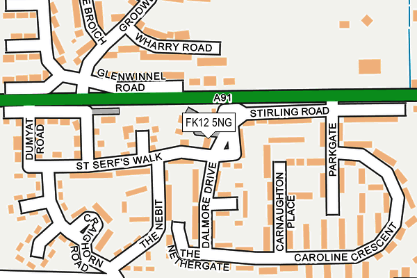 FK12 5NG map - OS OpenMap – Local (Ordnance Survey) FK12 5NG map - OS OpenMap – Local (Ordnance Survey)