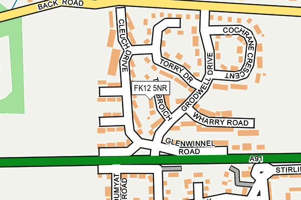 FK12 5NR map - OS OpenMap – Local (Ordnance Survey) FK12 5NR map - OS OpenMap – Local (Ordnance Survey)