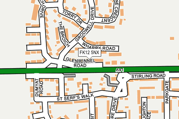FK12 5NX map - OS OpenMap – Local (Ordnance Survey) FK12 5NX map - OS OpenMap – Local (Ordnance Survey)