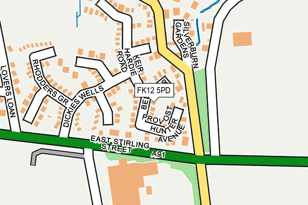 FK12 5PD map - OS OpenMap – Local (Ordnance Survey) FK12 5PD map - OS OpenMap – Local (Ordnance Survey)