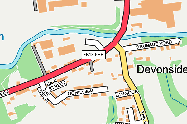 FK13 6HR map - OS OpenMap – Local (Ordnance Survey) FK13 6HR map - OS OpenMap – Local (Ordnance Survey)