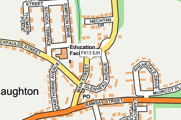 FK13 6JH map - OS OpenMap – Local (Ordnance Survey) FK13 6JH map - OS OpenMap – Local (Ordnance Survey)