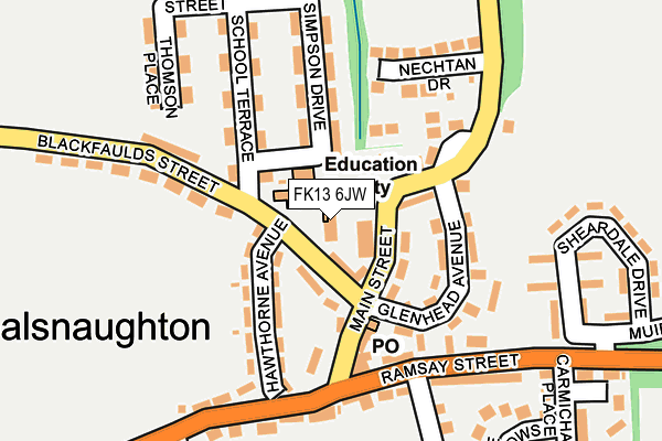 FK13 6JW map - OS OpenMap – Local (Ordnance Survey) FK13 6JW map - OS OpenMap – Local (Ordnance Survey)