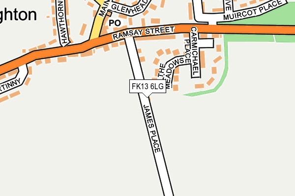 FK13 6LG map - OS OpenMap – Local (Ordnance Survey) FK13 6LG map - OS OpenMap – Local (Ordnance Survey)