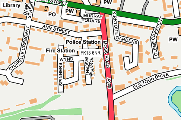 FK13 6NR map - OS OpenMap – Local (Ordnance Survey) FK13 6NR map - OS OpenMap – Local (Ordnance Survey)