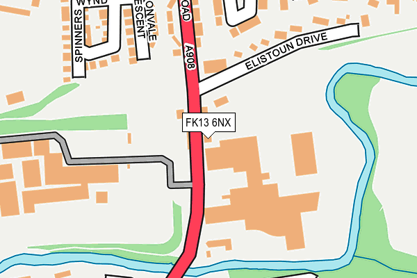 FK13 6NX map - OS OpenMap – Local (Ordnance Survey) FK13 6NX map - OS OpenMap – Local (Ordnance Survey)