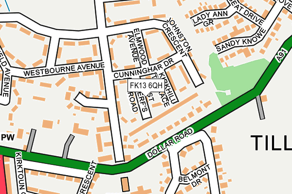 FK13 6QH map - OS OpenMap – Local (Ordnance Survey) FK13 6QH map - OS OpenMap – Local (Ordnance Survey)