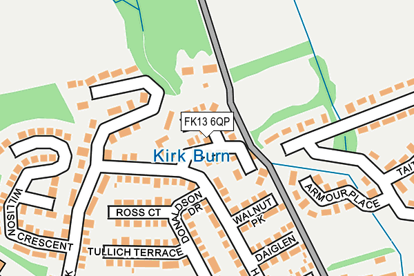 FK13 6QP map - OS OpenMap – Local (Ordnance Survey) FK13 6QP map - OS OpenMap – Local (Ordnance Survey)