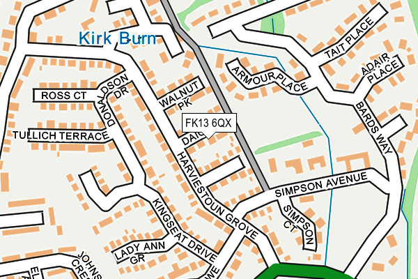 FK13 6QX map - OS OpenMap – Local (Ordnance Survey) FK13 6QX map - OS OpenMap – Local (Ordnance Survey)