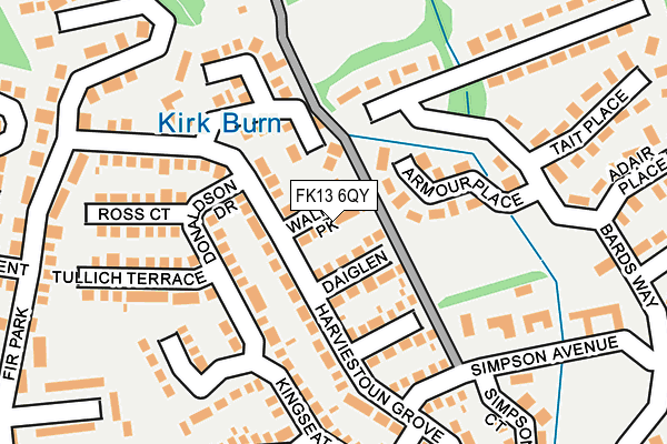 FK13 6QY map - OS OpenMap – Local (Ordnance Survey) FK13 6QY map - OS OpenMap – Local (Ordnance Survey)