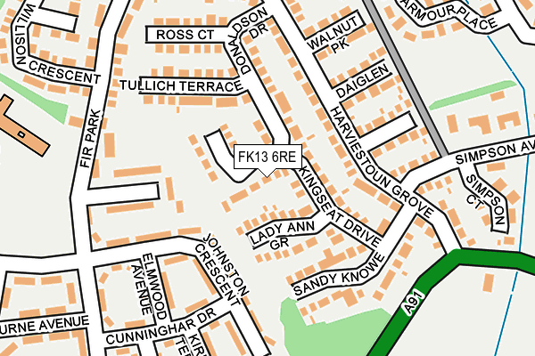 FK13 6RE map - OS OpenMap – Local (Ordnance Survey) FK13 6RE map - OS OpenMap – Local (Ordnance Survey)