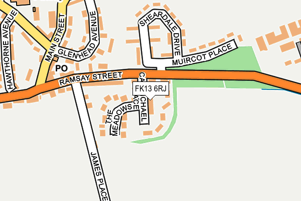 FK13 6RJ map - OS OpenMap – Local (Ordnance Survey)