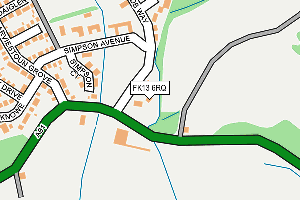 FK13 6RQ map - OS OpenMap – Local (Ordnance Survey) FK13 6RQ map - OS OpenMap – Local (Ordnance Survey)