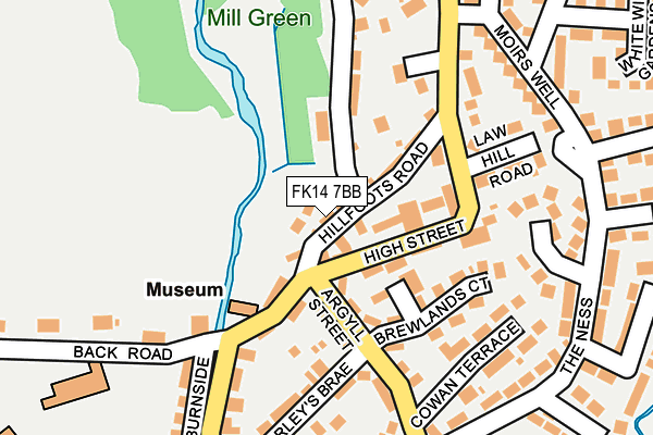 FK14 7BB map - OS OpenMap – Local (Ordnance Survey) FK14 7BB map - OS OpenMap – Local (Ordnance Survey)