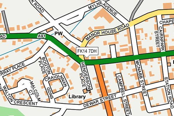 FK14 7DH map - OS OpenMap – Local (Ordnance Survey) FK14 7DH map - OS OpenMap – Local (Ordnance Survey)