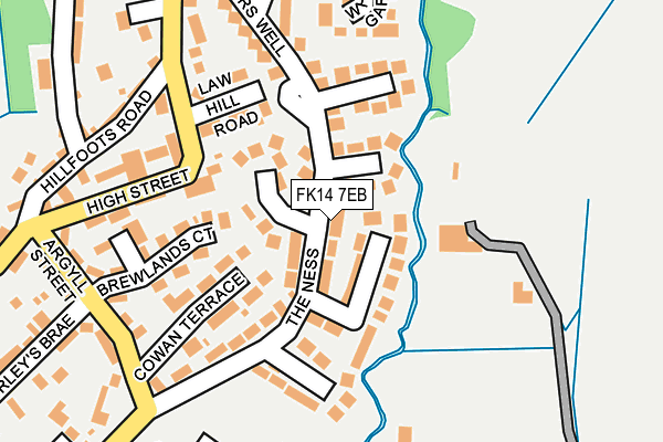 FK14 7EB map - OS OpenMap – Local (Ordnance Survey) FK14 7EB map - OS OpenMap – Local (Ordnance Survey)