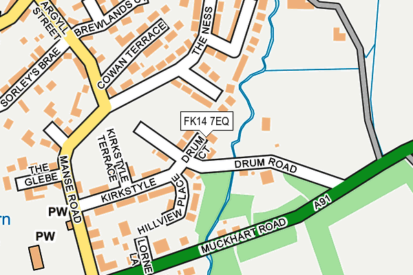 FK14 7EQ map - OS OpenMap – Local (Ordnance Survey) FK14 7EQ map - OS OpenMap – Local (Ordnance Survey)