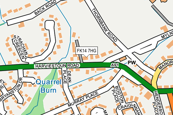 FK14 7HG map - OS OpenMap – Local (Ordnance Survey) FK14 7HG map - OS OpenMap – Local (Ordnance Survey)