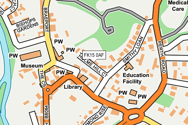 FK15 0AF map - OS OpenMap – Local (Ordnance Survey)