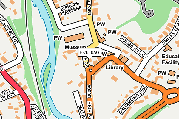 FK15 0AG map - OS OpenMap – Local (Ordnance Survey)