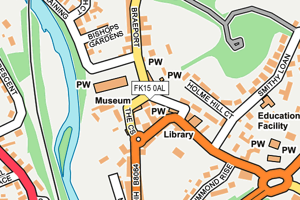 FK15 0AL map - OS OpenMap – Local (Ordnance Survey) FK15 0AL map - OS OpenMap – Local (Ordnance Survey)