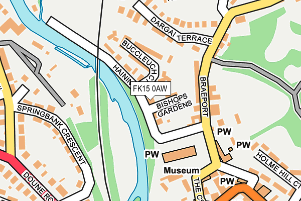 FK15 0AW map - OS OpenMap – Local (Ordnance Survey) FK15 0AW map - OS OpenMap – Local (Ordnance Survey)
