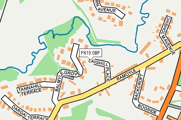FK15 0BF map - OS OpenMap – Local (Ordnance Survey) FK15 0BF map - OS OpenMap – Local (Ordnance Survey)