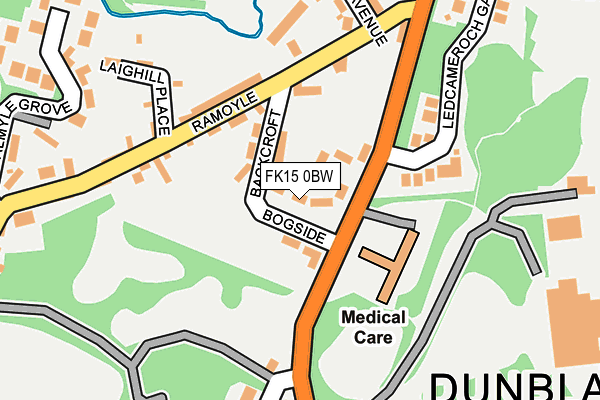 FK15 0BW map - OS OpenMap – Local (Ordnance Survey) FK15 0BW map - OS OpenMap – Local (Ordnance Survey)