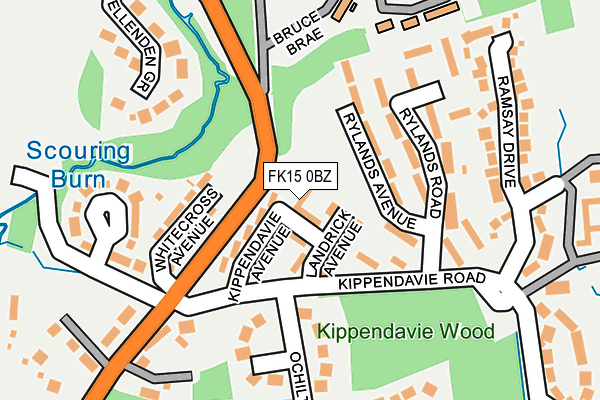 FK15 0BZ map - OS OpenMap – Local (Ordnance Survey) FK15 0BZ map - OS OpenMap – Local (Ordnance Survey)