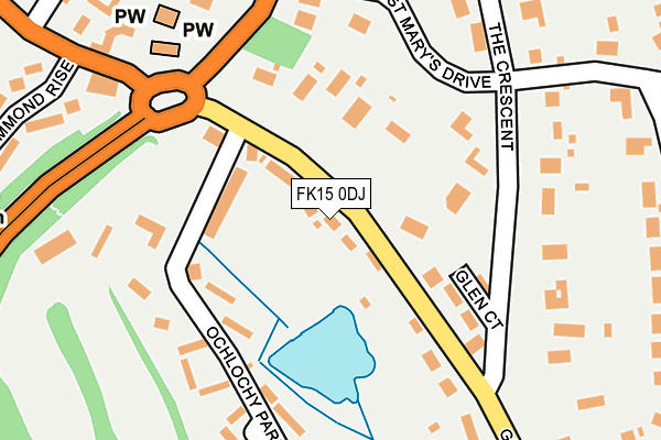 FK15 0DJ map - OS OpenMap – Local (Ordnance Survey) FK15 0DJ map - OS OpenMap – Local (Ordnance Survey)