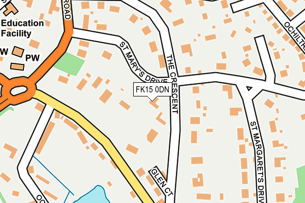FK15 0DN map - OS OpenMap – Local (Ordnance Survey) FK15 0DN map - OS OpenMap – Local (Ordnance Survey)