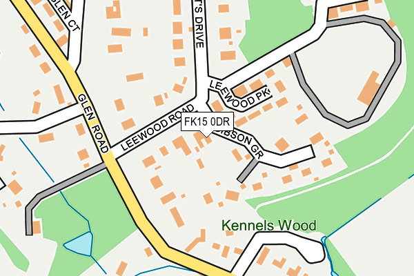 FK15 0DR map - OS OpenMap – Local (Ordnance Survey) FK15 0DR map - OS OpenMap – Local (Ordnance Survey)