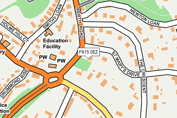 FK15 0EZ map - OS OpenMap – Local (Ordnance Survey) FK15 0EZ map - OS OpenMap – Local (Ordnance Survey)