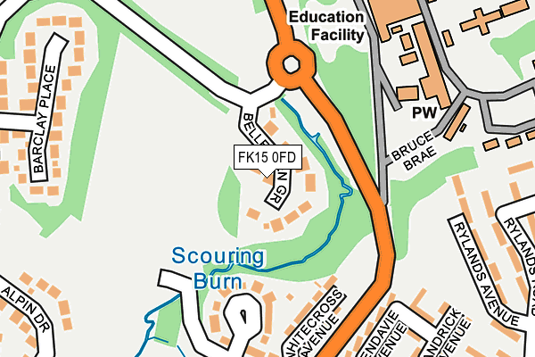 FK15 0FD map - OS OpenMap – Local (Ordnance Survey)