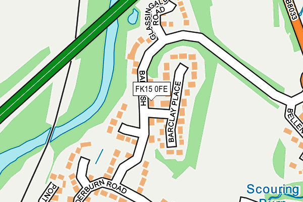 FK15 0FE map - OS OpenMap – Local (Ordnance Survey) FK15 0FE map - OS OpenMap – Local (Ordnance Survey)