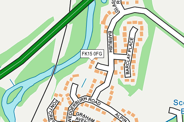 FK15 0FG map - OS OpenMap – Local (Ordnance Survey) FK15 0FG map - OS OpenMap – Local (Ordnance Survey)