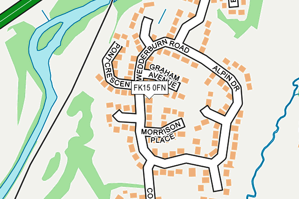 FK15 0FN map - OS OpenMap – Local (Ordnance Survey) FK15 0FN map - OS OpenMap – Local (Ordnance Survey)