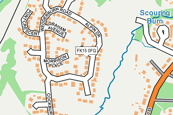 FK15 0FQ map - OS OpenMap – Local (Ordnance Survey) FK15 0FQ map - OS OpenMap – Local (Ordnance Survey)