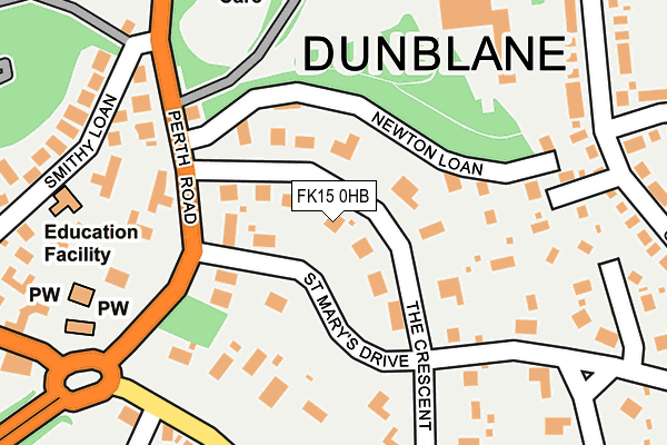 FK15 0HB map - OS OpenMap – Local (Ordnance Survey) FK15 0HB map - OS OpenMap – Local (Ordnance Survey)