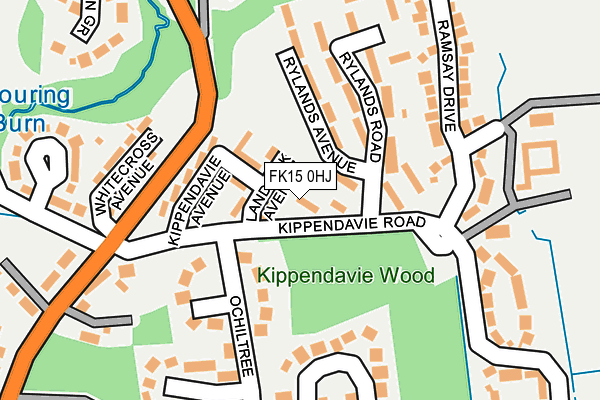 FK15 0HJ map - OS OpenMap – Local (Ordnance Survey) FK15 0HJ map - OS OpenMap – Local (Ordnance Survey)