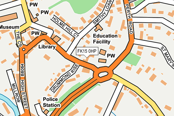 FK15 0HP map - OS OpenMap – Local (Ordnance Survey) FK15 0HP map - OS OpenMap – Local (Ordnance Survey)