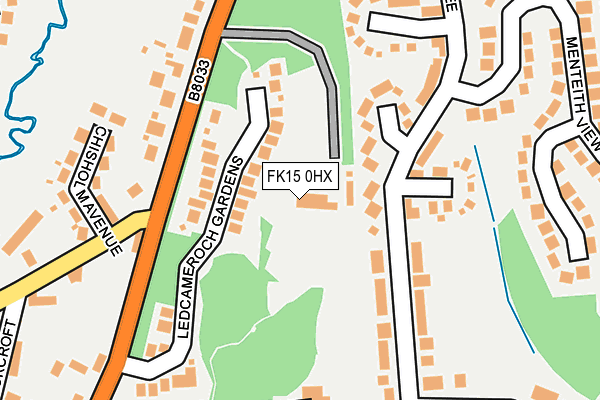 FK15 0HX map - OS OpenMap – Local (Ordnance Survey) FK15 0HX map - OS OpenMap – Local (Ordnance Survey)