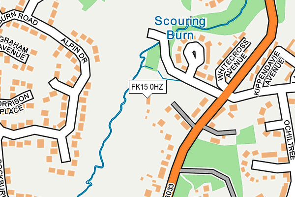 FK15 0HZ map - OS OpenMap – Local (Ordnance Survey)
