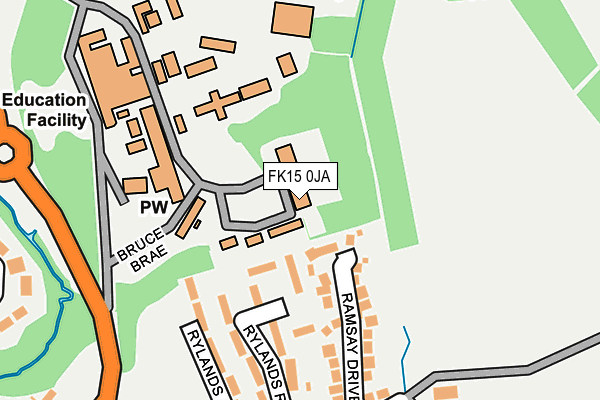 FK15 0JA map - OS OpenMap – Local (Ordnance Survey) FK15 0JA map - OS OpenMap – Local (Ordnance Survey)