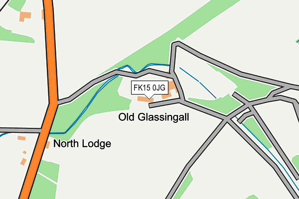 FK15 0JG map - OS OpenMap – Local (Ordnance Survey) FK15 0JG map - OS OpenMap – Local (Ordnance Survey)