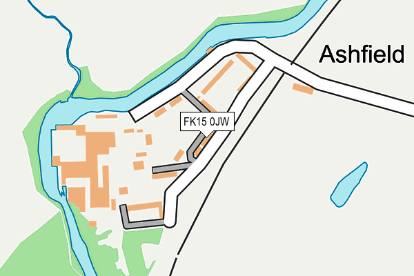 FK15 0JW map - OS OpenMap – Local (Ordnance Survey) FK15 0JW map - OS OpenMap – Local (Ordnance Survey)