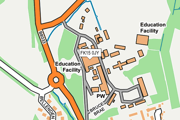FK15 0JY map - OS OpenMap – Local (Ordnance Survey) FK15 0JY map - OS OpenMap – Local (Ordnance Survey)