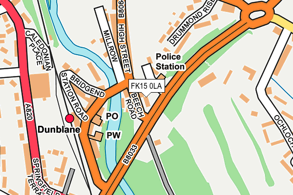 FK15 0LA map - OS OpenMap – Local (Ordnance Survey) FK15 0LA map - OS OpenMap – Local (Ordnance Survey)