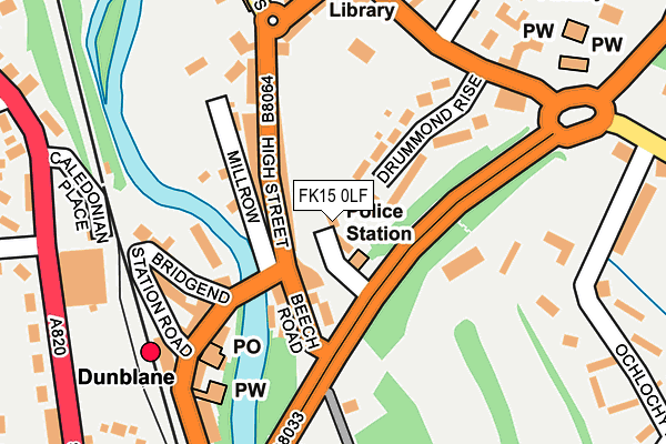FK15 0LF map - OS OpenMap – Local (Ordnance Survey) FK15 0LF map - OS OpenMap – Local (Ordnance Survey)