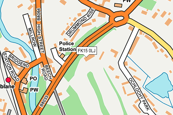 FK15 0LJ map - OS OpenMap – Local (Ordnance Survey) FK15 0LJ map - OS OpenMap – Local (Ordnance Survey)